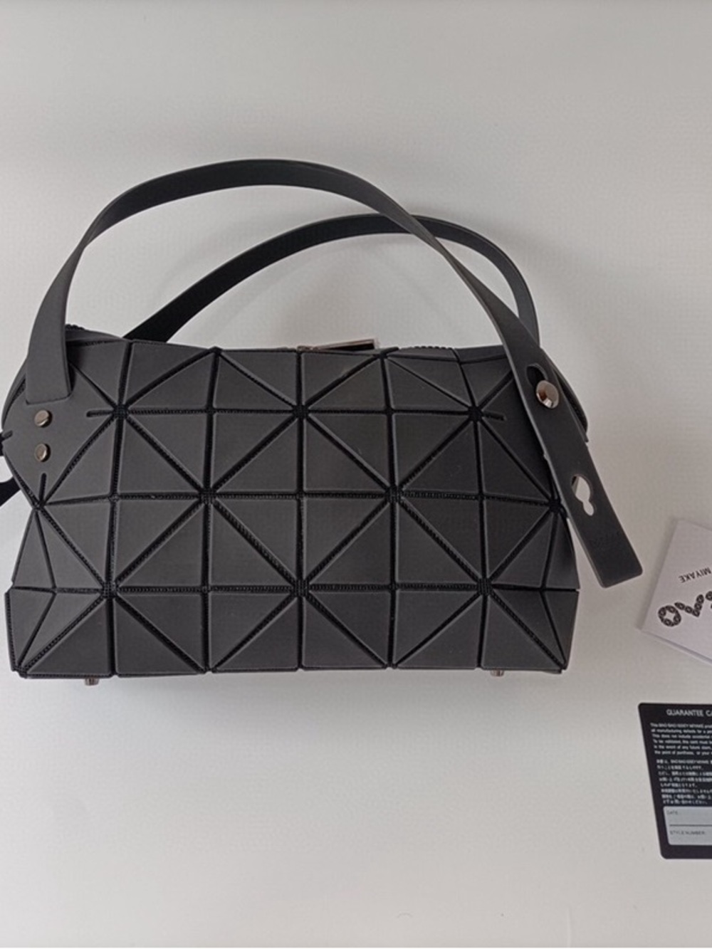 Issey Miyake Black Geometric Panel Tote - Picture 2 of 11